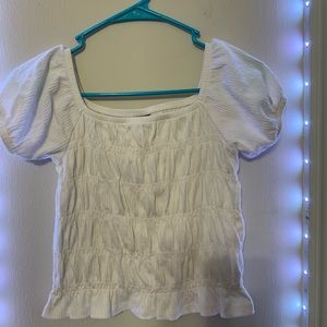 Girl’s Old Navy size 10-12 rusched cream top